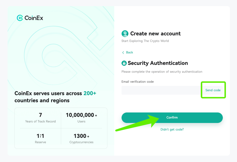 ثبت نام صرافی coinex